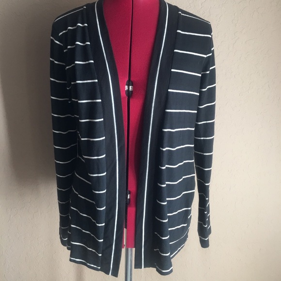 J. Crew Sweaters - J. Crew Striped Black And White Cardigan